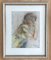 Henri Fehr, Jeune fille pensive, Pastel and Chalk on Paper, Framed 1