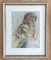 Henri Fehr, Jeune fille pensive, Pastel and Chalk on Paper, Framed, Image 1