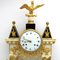 Louis XVI Pendulum Clock in Golden Bronze and Marble Revolution 3
