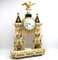 Louis XVI Pendulum Clock in Golden Bronze and Marble Revolution 2