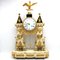 Louis XVI Pendulum Clock in Golden Bronze and Marble Revolution 1