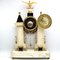 Louis XVI Pendulum Clock in Golden Bronze and Marble Revolution 12