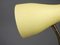 Gelbe Tischlampe mit Schwanenhals aus Messing, Deutschland, 1950er 10