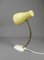 Gelbe Tischlampe mit Schwanenhals aus Messing, Deutschland, 1950er 7