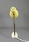 Lampe de Bureau Jaune avec Col de Cygne en Laiton, Allemagne, 1950s 6