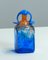 Bottiglia in vetro blu realizzata a mano da Staffan Gellerstedt presso Studio Glashyttan, 1988, Immagine 9