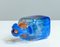 Botella de vidrio Blue Art hecha a mano de Staffan Gellerstedt en Studio Glashyttan, 1988, Imagen 5