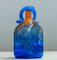 Botella de vidrio Blue Art hecha a mano de Staffan Gellerstedt en Studio Glashyttan, 1988, Imagen 3