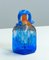 Botella de vidrio Blue Art hecha a mano de Staffan Gellerstedt en Studio Glashyttan, 1988, Imagen 6