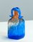 Handgefertigte blaue Kunstglasflasche von Staffan Gellerstedt im Studio Glashyttan, 1988 7