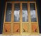 Art Nouveau Double Door with Etched Glass Panes, 1890s, Set of 4 2