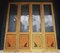 Art Nouveau Double Door with Etched Glass Panes, 1890s, Set of 4, Image 2