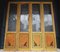 Art Nouveau Double Door with Etched Glass Panes, 1890s, Set of 4 4