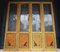 Art Nouveau Double Door with Etched Glass Panes, 1890s, Set of 4, Image 4