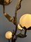 Goldene Stehlampe aus Schmiedeeisen, Französisch, 1950er 2