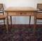 Vintage Games Table with Bergere Chairs, 1940s, Set of 5, Image 26