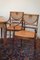 Tavolo da gioco vintage con sedie bergere, anni '40, set di 5, Immagine 6