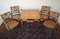 Vintage Games Table with Bergere Chairs, 1940s, Set of 5 4