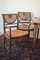 Vintage Games Table with Bergere Chairs, 1940s, Set of 5 5