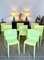 French Green Slick Slick XO Chairs by Philippe Starck, 1999, Set of 8 1