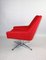 Sedia girevole rossa attribuita a Veb Metallwaren Naumburg, anni '80, Immagine 4
