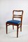 Vintage Blue Dining Chairs, 1960s, Set of 4, Image 8