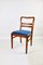 Vintage Blue Dining Chairs, 1960s, Set of 4 3