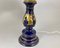 Vintage Cobalt Blue Porcelain Table Lamps, Set of 2 9