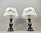 Vintage Cobalt Blue Porcelain Table Lamps, Set of 2 4