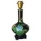 Antique Chinese Black Cloisonné Table Lamp with Floral Motif, China, 1890, Image 1