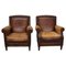 Fauteuils Club Vintage en Cuir Cognac, Pays-Bas, Set de 2 1