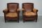 Vintage Dutch Cognac Leather Club Chairs, Set of 2 14