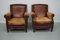 Vintage Dutch Cognac Leather Club Chairs, Set of 2, Image 14