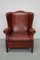 Vintage Dutch Cognac Wingback Leather Club Chair, Image 16