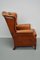 Vintage Dutch Cognac Wingback Leather Club Chair 4