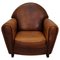 Vintage Dutch Cognac Leather Club Chair 1