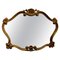 French Gilt Scallop Shaped Overmantel Mirror, 1950s 1
