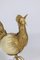 Gallo de latón dorado con huevo de avestruz, años 70, Imagen 5