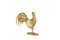 Gallo de latón dorado con huevo de avestruz, años 70, Imagen 1