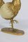 Gallo in ottone dorato con uovo di struzzo, anni '70, Immagine 9