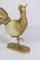 Gallo de latón dorado con huevo de avestruz, años 70, Imagen 7