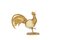 Gallo de latón dorado con huevo de avestruz, años 70, Imagen 2
