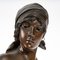 Busto di donna in bronzo La Bohémienne attribuito a Emmanuel Villanis, Immagine 4