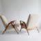 Lounge Chairs in Off White Linen by Paolo Buffa, 1960s, Set of 2, Image 10