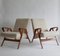 Lounge Chairs in Off White Linen by Paolo Buffa, 1960s, Set of 2 4