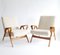 Lounge Chairs in Off White Linen by Paolo Buffa, 1960s, Set of 2 12