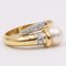 Vintage 18k Yellow Gold Pearl and Diamond Ring, 1970s, Image 3