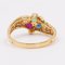 Vintage Yellow Gold Ring with Sapphire, Ruby, Emerald and Diamonds, 1970s 5