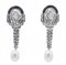 Boucles d'Oreilles Pendantes en Or Blanc 14 Carats, Set de 2 3