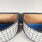Italian Modern Planters in Black Metal, White Wood and Blue Plastic, 1980s, Set of 2, Image 6